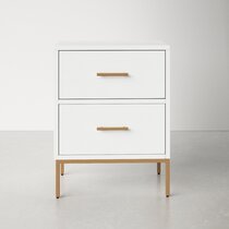 White deals contemporary nightstand